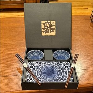 MIYA CO. Elegant Blue & White Sushi Set 🍱🍣